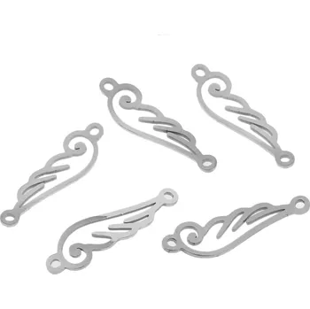 Materiál na výrobu šperku Šperky4U Ocelová destička andělské křídlo - OK1320-ST