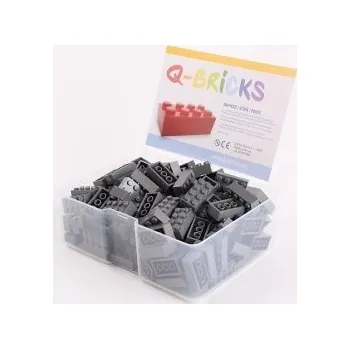 ostatní stavebnice Q-bricks UNICOLOR - tmavě šedé kostky 300 ks
