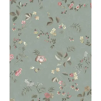 Tapeta Eijffinger Zelená vliesová květinová tapeta na zeď, 333131, Pip Studio 6, Eijffinger, velikost 0,52 x 10 m