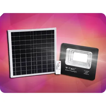 Osvětlení LED Solární reflektor s 20W solárním panelem, 1650lm, IP65, 10000mAh Neutrální bílá