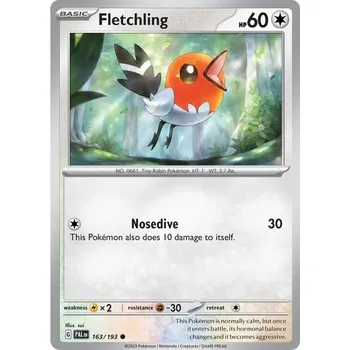 Karetní hra Fletchling 163/193 - Paldea Evolved Typ karty: Reverse Holo