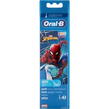 Náhradní hlavice k elektrickému kartáčku Oral-B Kids Brush Heads Spider-Man 3 ks