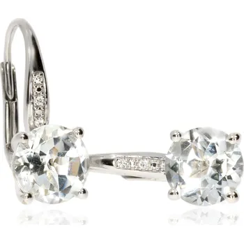 Náušnice Zlatnictví Helios Diamantové náušnice s Topazem B48170