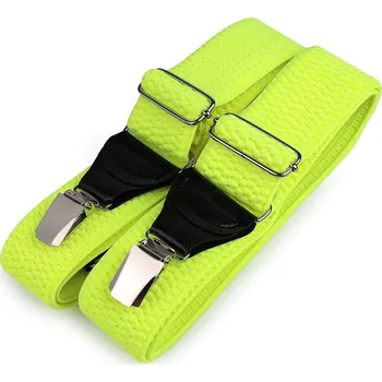 Kšandy TextilCentrum.cz Šle pánské s texturou NEONOVÉ ŽLUTÉ, délka 120cm, šíře 4cm, tvar Y, žluté, 650367/01