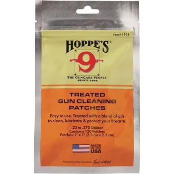 Čištění zbraně Výtěrky Hoppe's napuštěné čistícím prostředkem , ráže .22 - .270, 120 ks