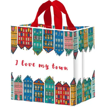 Taška lamino 24l I Love my town BÍLÁ