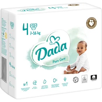 jednorázová plena DADA Pure Care 4 Maxi 7-16 kg 33 ks