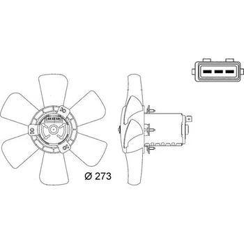 Chladič motoru Větrák, chlazení motoru MAHLE CFF 7 000S