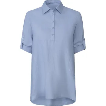 Dámské šaty esmara® Dámské lněné šaty (40, modrá)