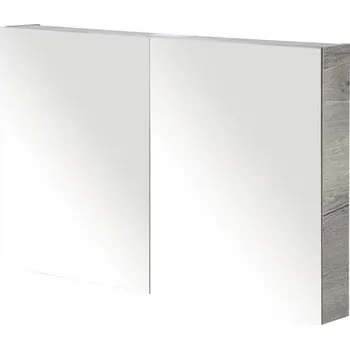 Koupelnový nábytek Zrcadlová skříňka bez osvětlení Sanox 100 x 13 x 65 cm tabacco 2 dvířka oboustranně zrcadlové