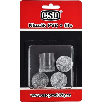 Nábytkové kování Kluzák PVC + FILC 20-24mm,v.26mm TRANSPARENTNÍ (sada 4ks)