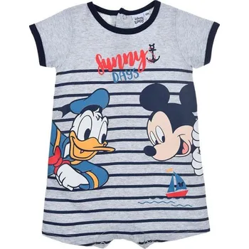 Šedé pruhované chlapecké body Disney Baby Mickey Mouse Velikost: 67
