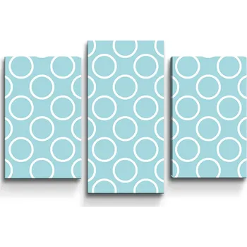 Obraz Sablio Obraz - 3-dílný Bílé kruhy - 75x50 cm