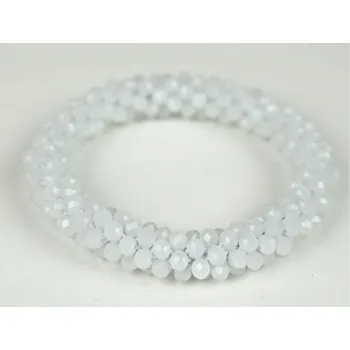 Náušnice UNI Náramek pružný kroucený Barva: bílá