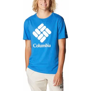 Pánské Tričko COLUMBIA COLUMBIA TREK LOGO SS 1977152432 – Modrá S