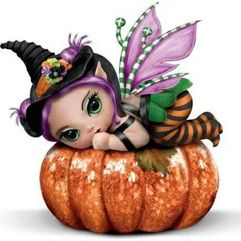 Diamantové malování Diamantové malování - Víla na dýni - č. 202 40x40 cm