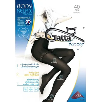 Dámské punčochy BODY RELAXMEDICA - Dámské punčochové kalhoty, 40 DEN - GATTA fumo 3-M