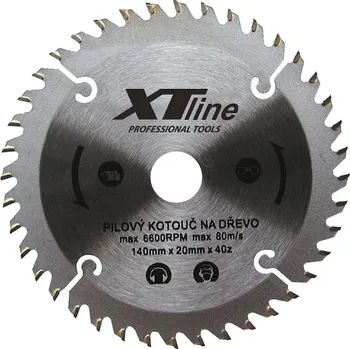 Pilový kotouč XTLINE TCT25580 Kotouč pilový s SK plátky - trapéz, 255x2,5x30/80 zubů