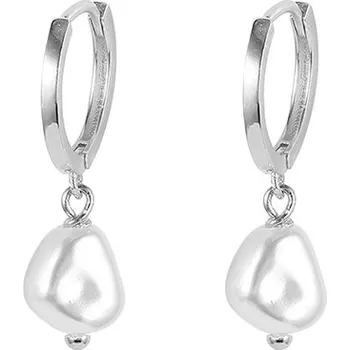 Náušnice Náušnice kroužky s perlou stříbro