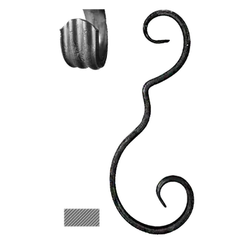 Zábradlí DOPRODEJ prvek 220 x 83 mm, profil 14 x 6 mm