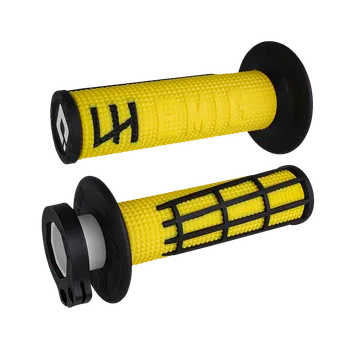 grip A Motokrosové rukojeti - gripy ODI EMIG V2 2.0 LOCK-ON pro 2-takty/4-takty, barva černá/žlutá (Rukojeti na řidítka, ručky na moto )