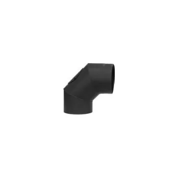 Kouřovod Koleno 90° pevné s čistícím otvorem, průměr 130 mm Šedá