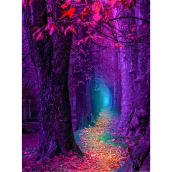 Diamantové malování Diamantové malování - Fialový les - č. 603 30x40 cm