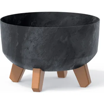Žardinka GRACIA LOW BETON 3v1 samozavlažovací plast, antracit Průměr: 38 cm, Výška: 21 cm