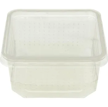 Jednorázové nádobí Plastová vanička průhledná perforovaná 500ml