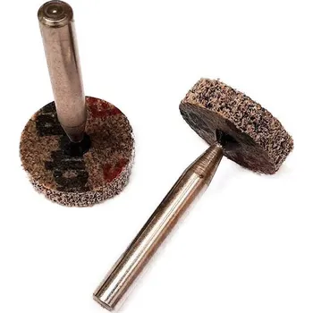 Odjehlovací kotouč na stopce z brusného rouna KMK 6A Medium 10x6-3mm