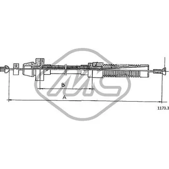 Lanko parkovací brzdy Lanko plynu, , 163090, 5929979, ZF5929979, Metalcaucho, 81464