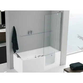 Vanová zástěna Novellini 2-DÍLNÁ VANOVÁ ZÁSTĚNA COMBY 84 x 150 cm Rozměr: 84 x 150, Provedení: levé