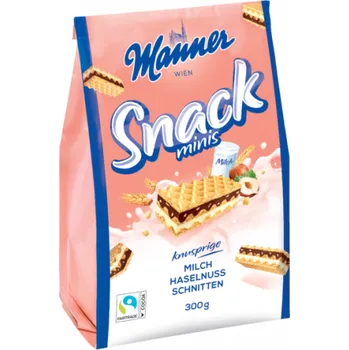Manner Snack Minis Milk-Hazelnut 300 g