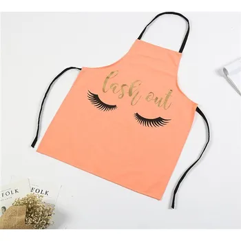 Dětská zástěra Diva LASHES Pracovní zástěrka pro lash stylistky Barva: Lososová