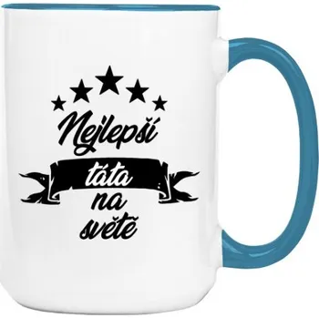 Hrnek velký barevný s potiskem Nejlepší táta na světě - hrnek