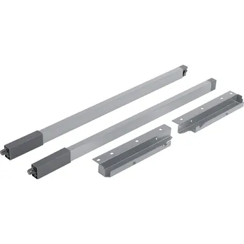 Nábytkové kování StrongBox sada hranatých horních relingů H204/550mm barva titan (StrongBox sada hranatých horních relingů H204/550mm barva titan)