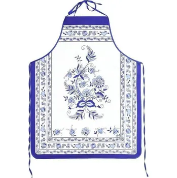 Kuchyňská zástěra DekorTextil Zástěra Cibulák s modrým lemem