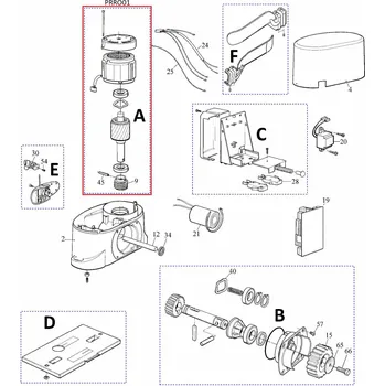 PRRO01 kit statoru 110x66h50 230V pro Robo1000