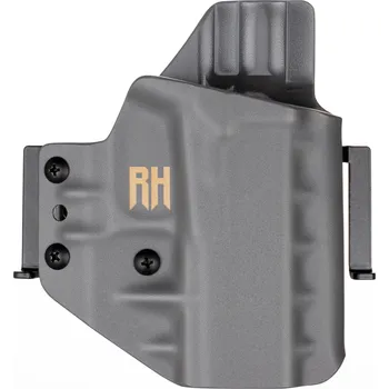 Příslušenství pro sportovní střelbu RH Holsters FROGY - Glock 43/43X - Glock 43X Rail MOS - vnější kydexové pouzdro - poloviční sweatguard - tmavě šedá Pouzdro je pro: Levák