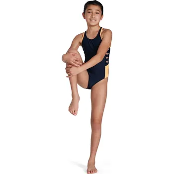 Dívčí plavky Dětské Jednodílné plavky SPEEDO BOOM LOGO SPLICE MSBK JF 8-12859H128 – Modrá 9-10