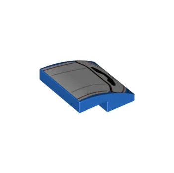 Hračka 15068pb366 Blue Slope, Curved 2 x 2 x 2/3 with White Seat Back Cushion (Modrý svah, zakřivený 2 x 2 x 2/3 s bílým polštářem na opěradle sedadla)