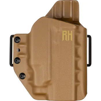 Příslušenství pro sportovní střelbu RH Holsters FROGY - Glock 48 Rail MOS + Streamlight TLR-7 Sub - vnější kydexové pouzdro - poloviční sweatguard - coyote hnědá Pouzdro je pro: Pravák