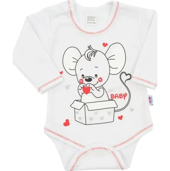Kojenecký body Body New Baby dlouhý rukáv Mouse, výběr velikostí Velikost: 74 (6-9m)