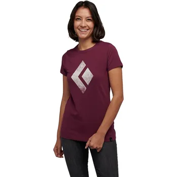 Dámské tričko Dámské Tričko s krátkým rukávem BLACK DIAMOND W CHALKED UP SS TEE AP730052-5016 – Vínová L