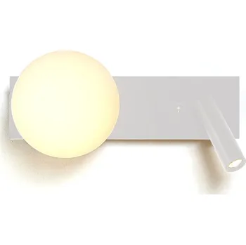 Nástěnné svítidlo Luxcambra Nástěnné svítidlo s lampičkou na čtení Glos Slim Reader Horizontal Barva: Bílá 2674