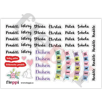 samolepka Fleppi Dny v týdnu a víc - duben