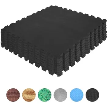 Gorilla Sports Sada ochranných podložek, černá, 8 ks