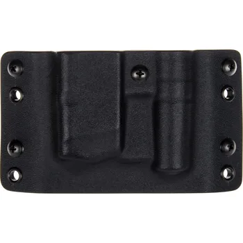 Příslušenství pro sportovní střelbu RH Holsters OWB - Glock 17/19/19X/45 + teleskopický obušek ESP Compact - vnější kydexové pouzdro na 1 zásobník - bez sweatguardu - černá/černá Umístění pouzdra: Pravý bok (levák)