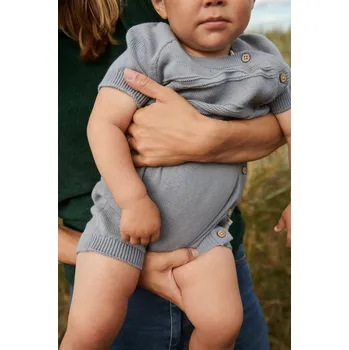 Kojenecký overall Wheat kojenecký pletený letní overal Eivind 6983 - cloudy sky Velikost: 62 Bio bavlna