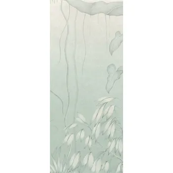 Tapeta Šedo-modrá vliesová fototapeta na zeď, Listy, stromy, DG3MOE1021, Wall Designs III, Khroma by Masureel